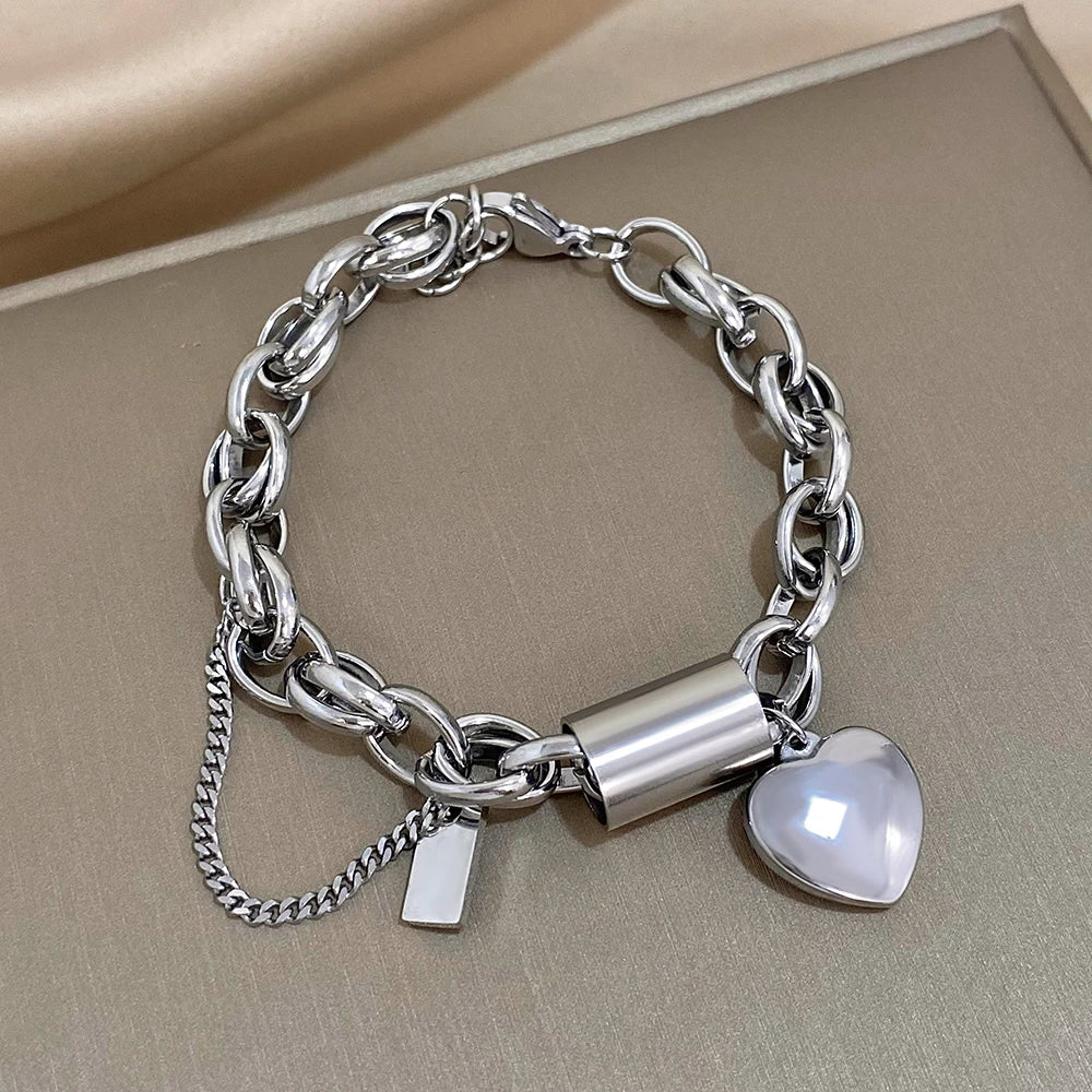 Heart & Hustle Bracelet – Chunky Chain Statement Piece