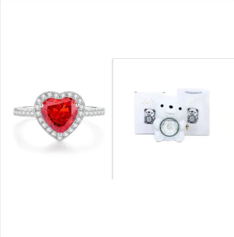 Eternal Rose Teddy Bear Jewelry Box with Rotating Drawer – The Perfect Gift for Her