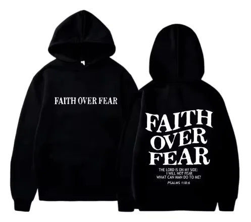 Faith Over Fear Hoodie – Christian Gift for Men or Women