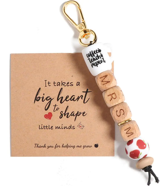 AULSIEY Teacher Christmas Gifts Keychain Best Teacher Appreciation Gifts for Women Thank You Teacher Gifts Personalized Thanks Giving Teacher Gifts Teacher’s Day Birthday Gifts-M
