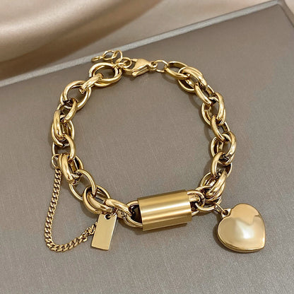 Heart & Hustle Bracelet – Chunky Chain Statement Piece