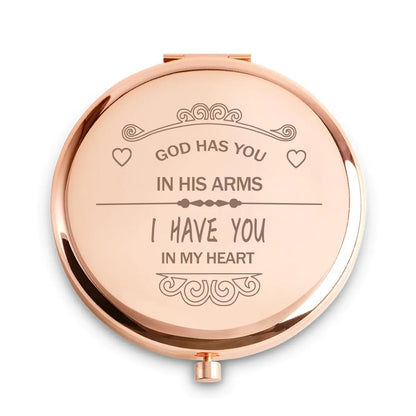 Personalized Compact Mirrors Basket Stuffers Inspirational Gifts for Birthday Valentines Day Galentines Unique Present for Women Girls Her Friends Niece Granddaughter Daughter Sister Wife Graduates