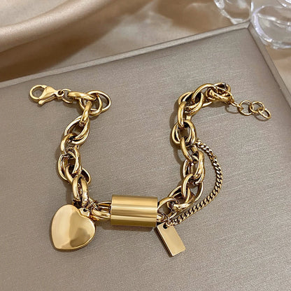 Heart & Hustle Bracelet – Chunky Chain Statement Piece