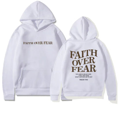 Faith Over Fear Hoodie – Christian Gift for Men or Women