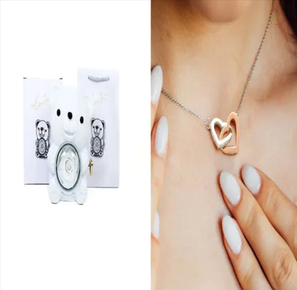 Eternal Rose Teddy Bear Jewelry Box with Rotating Drawer – The Perfect Gift for Her